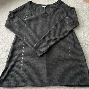 Sonoma Goods for Life V-Neck Long Sleeve Waffle Weave top